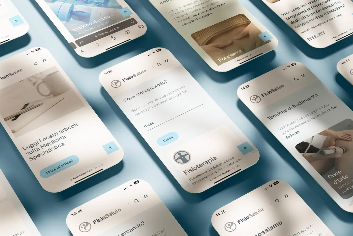 Fisio Salute — Il sistema visivo declinato su mobile