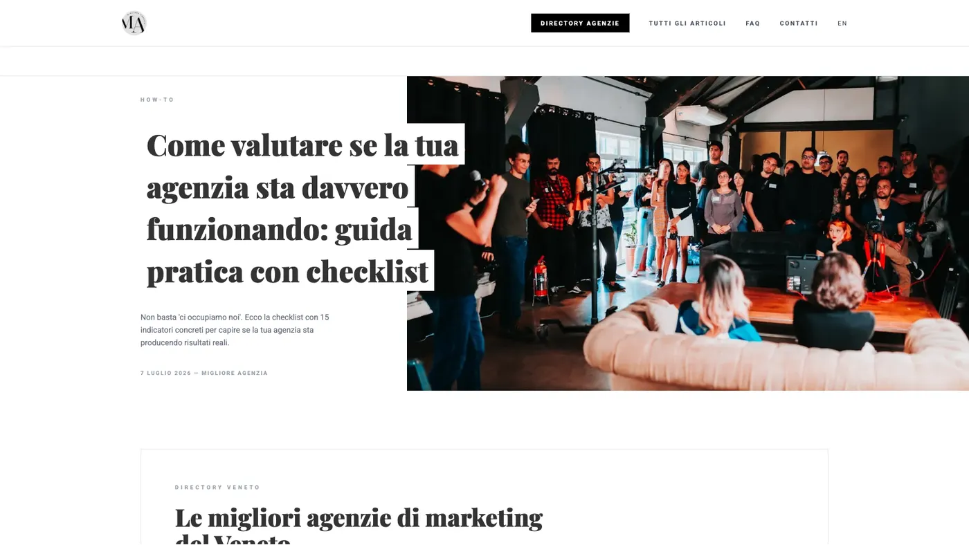 Migliore Agenzia - Magazine e directory con oltre 3.000 agenzie filtrabili