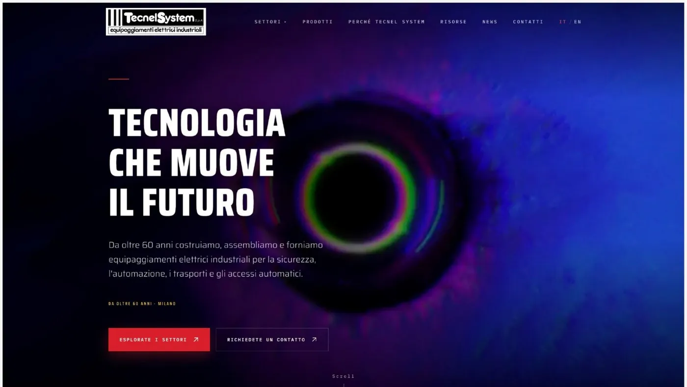 Tecnel System - 60 anni di industria elettrica, hot spot visuali sul prodotto