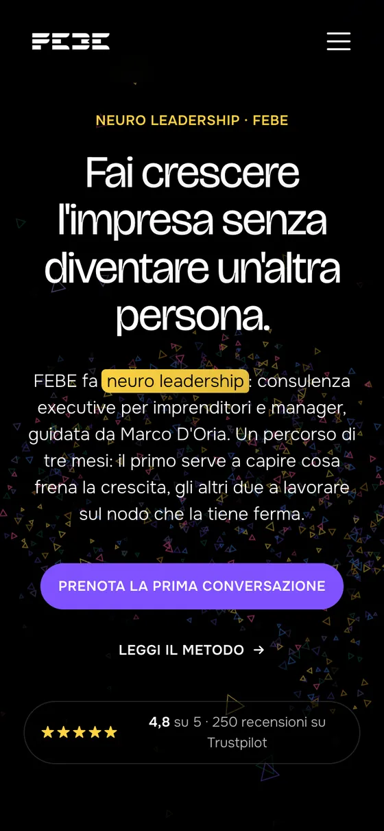 Il sito di Febe sul telefono