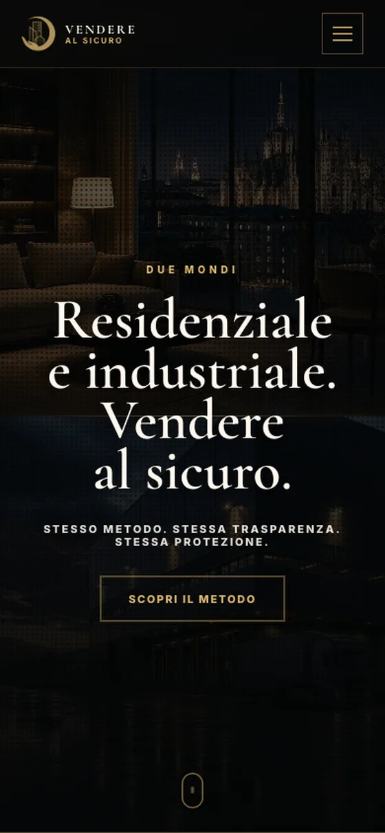 Il sito di Vendere al Sicuro sul telefono