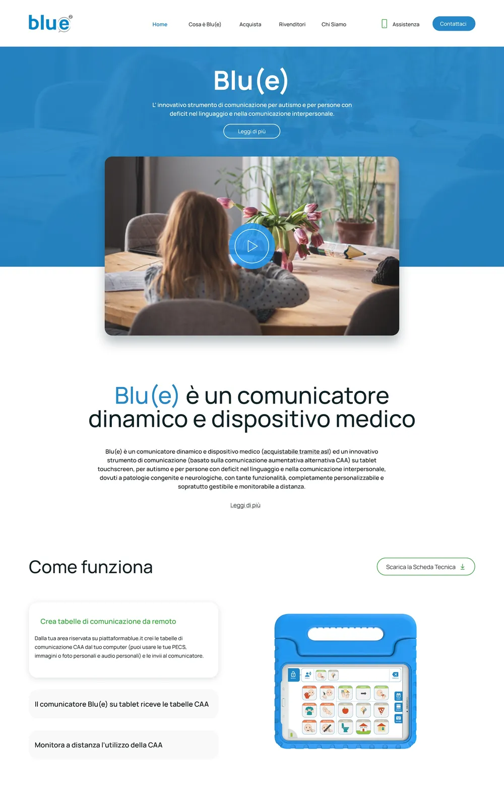 Blue, Home del sito