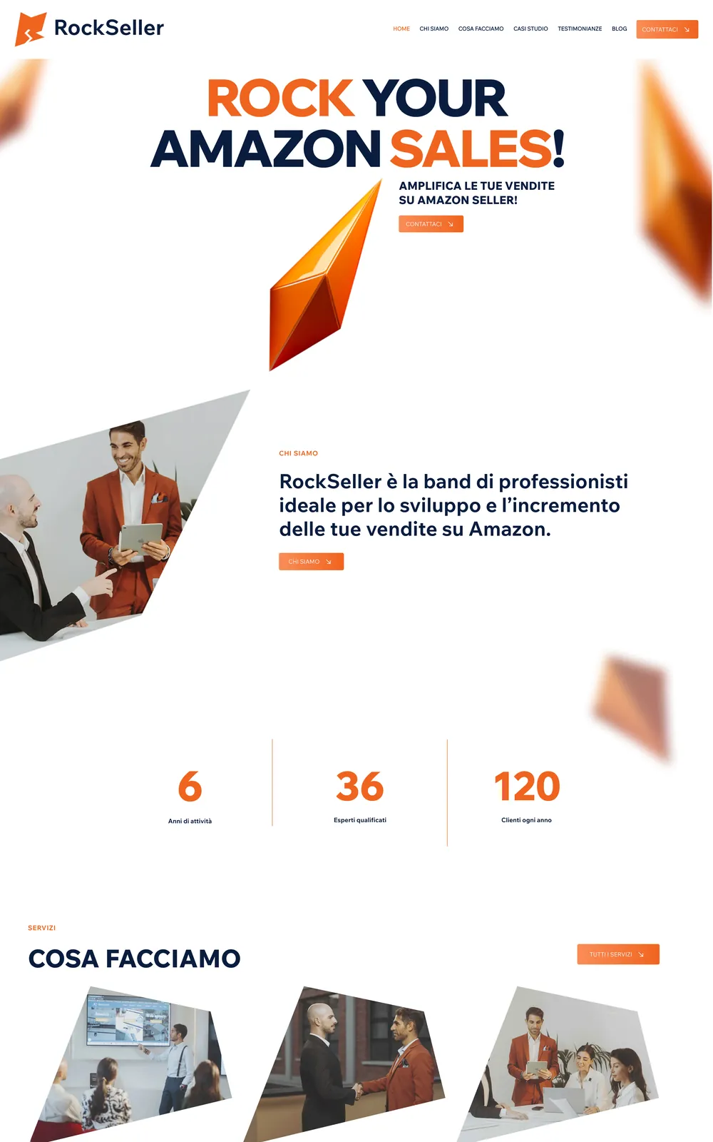 Rockseller, Home del sito
