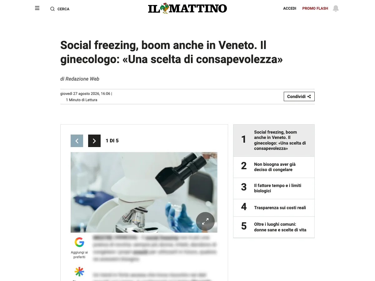 Arcster, Uscita su Il Mattino