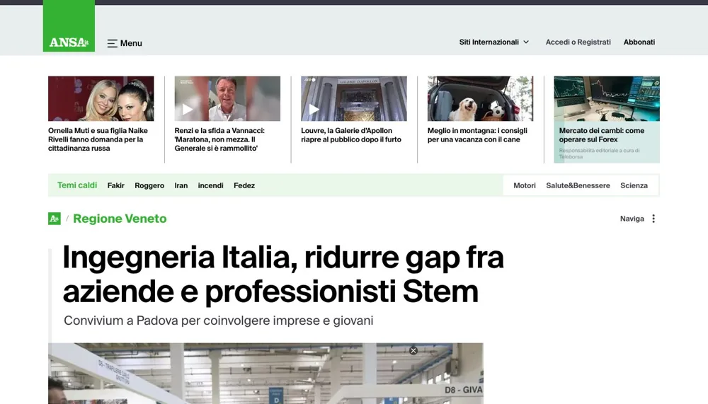 Ingegneria Italia, Lancio Ansa