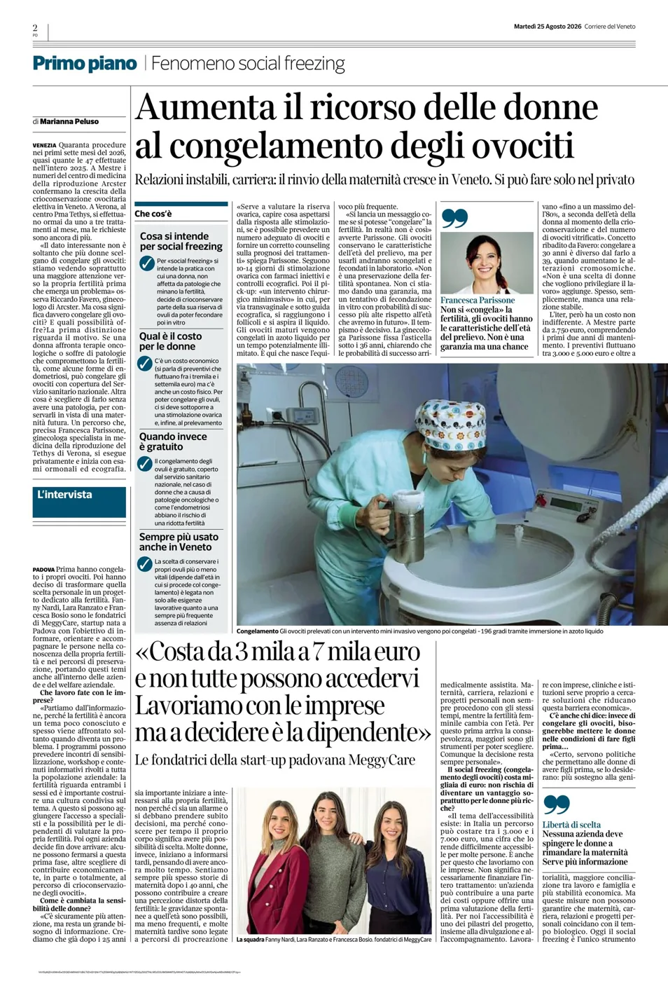 Arcster, Primo piano sul Corriere del Veneto