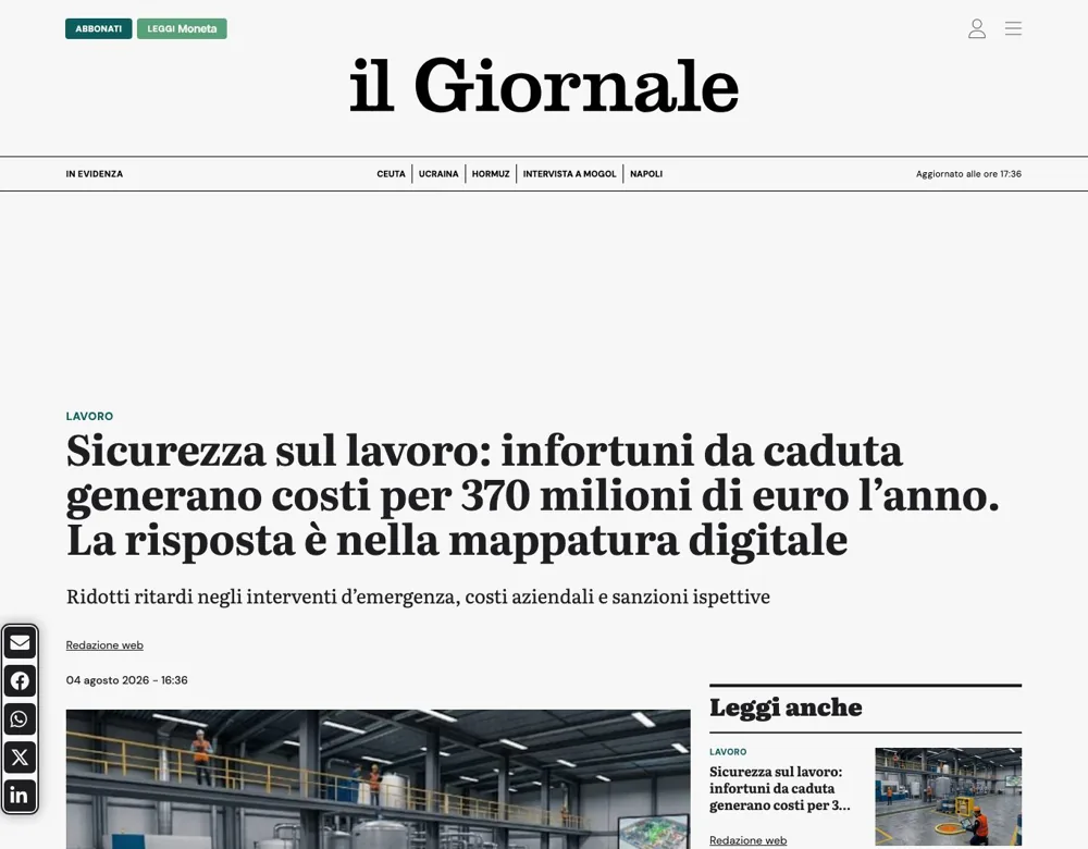 Ingegneria Italia, Uscita su Il Giornale