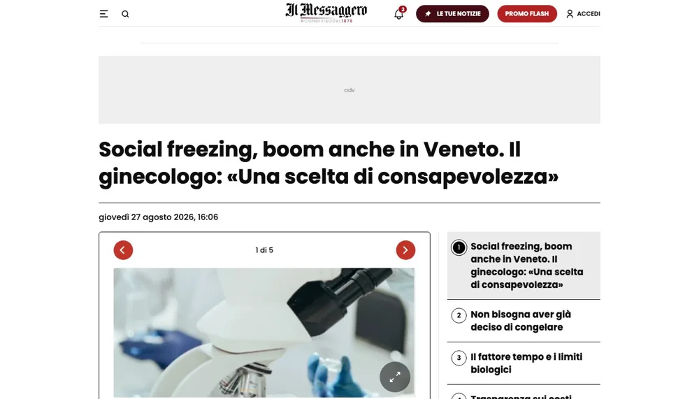 Arcster, Uscita su Il Messaggero